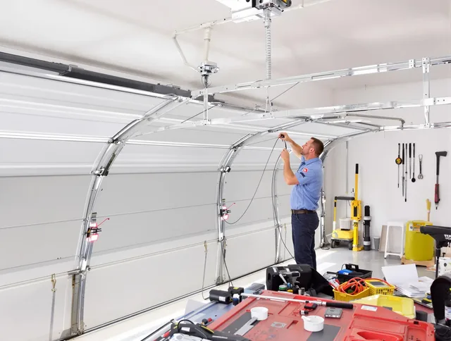 Garage door cable repair service by Hanson Garage Door Repair in Hanson