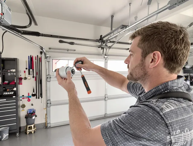 Garage door opener repair service by Hanson Garage Door Repair in Hanson