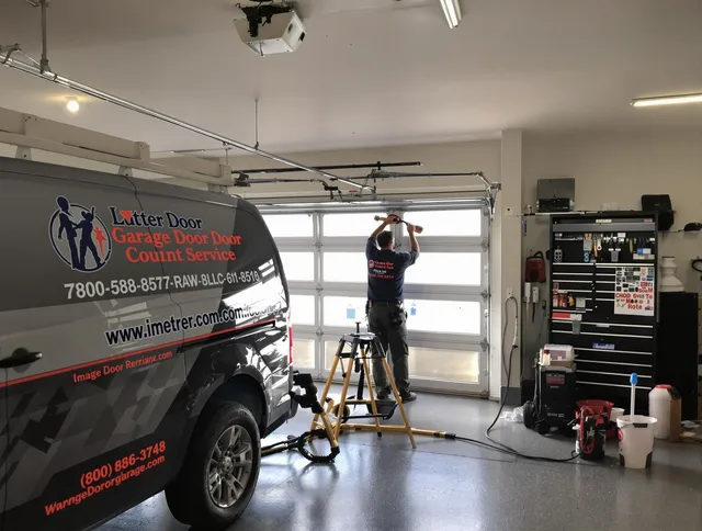 Hanson Garage Door Repair team performing same-day garage door repair in Hanson